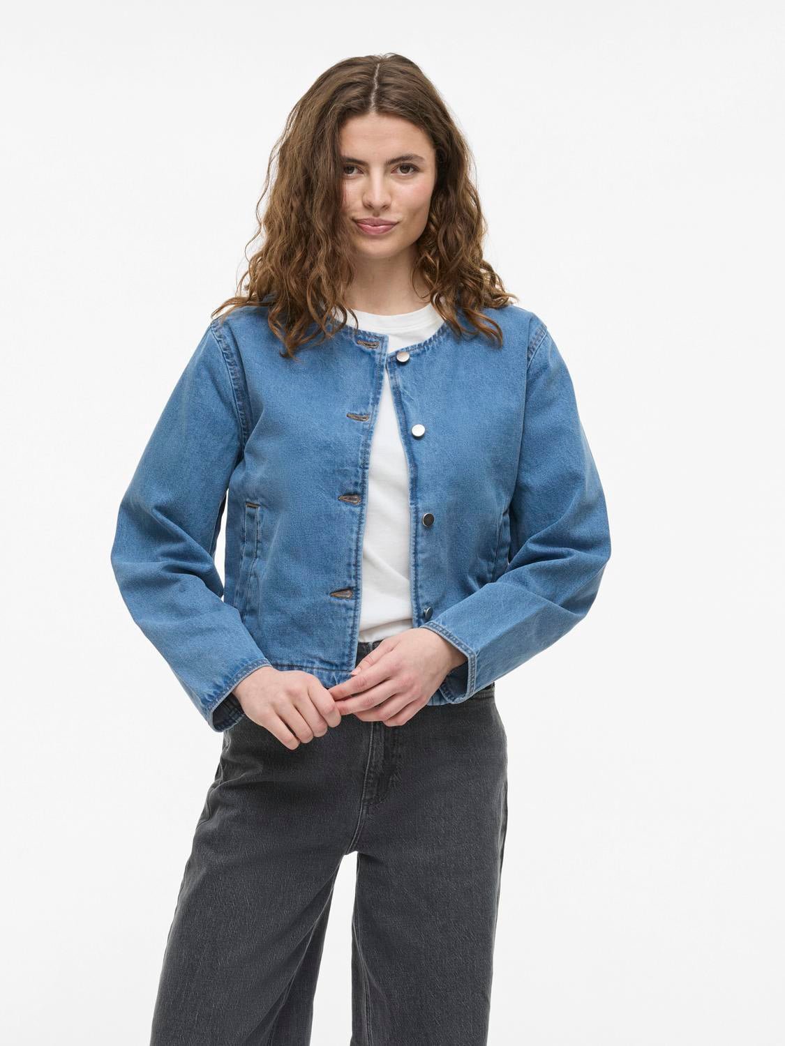 VIREBA Denim Jacket - Light Blue Denim - VERO MODA & VILA Bergvik